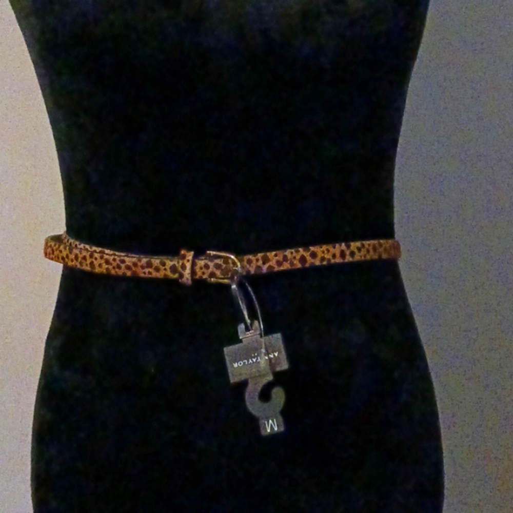 Leather Belt animal print Ann Taylor